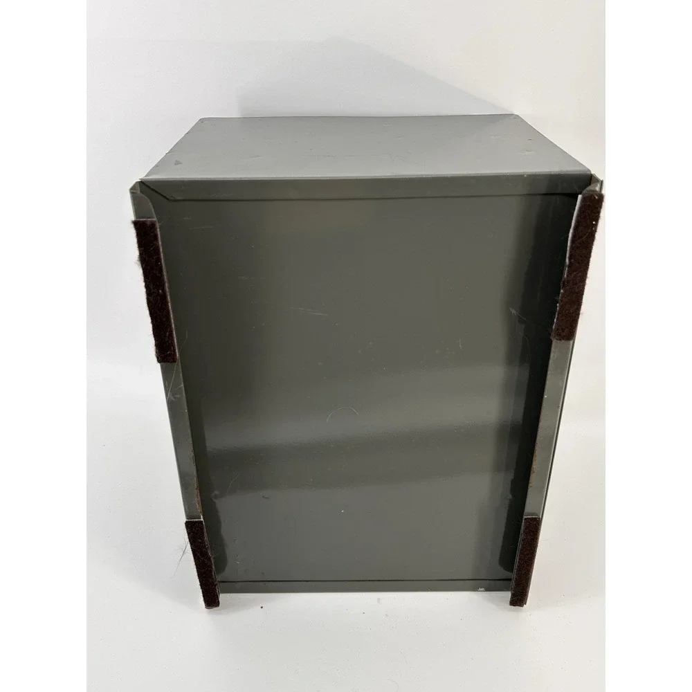 Vintage Lit-ning Industrial Metal Desk Organizer Tray